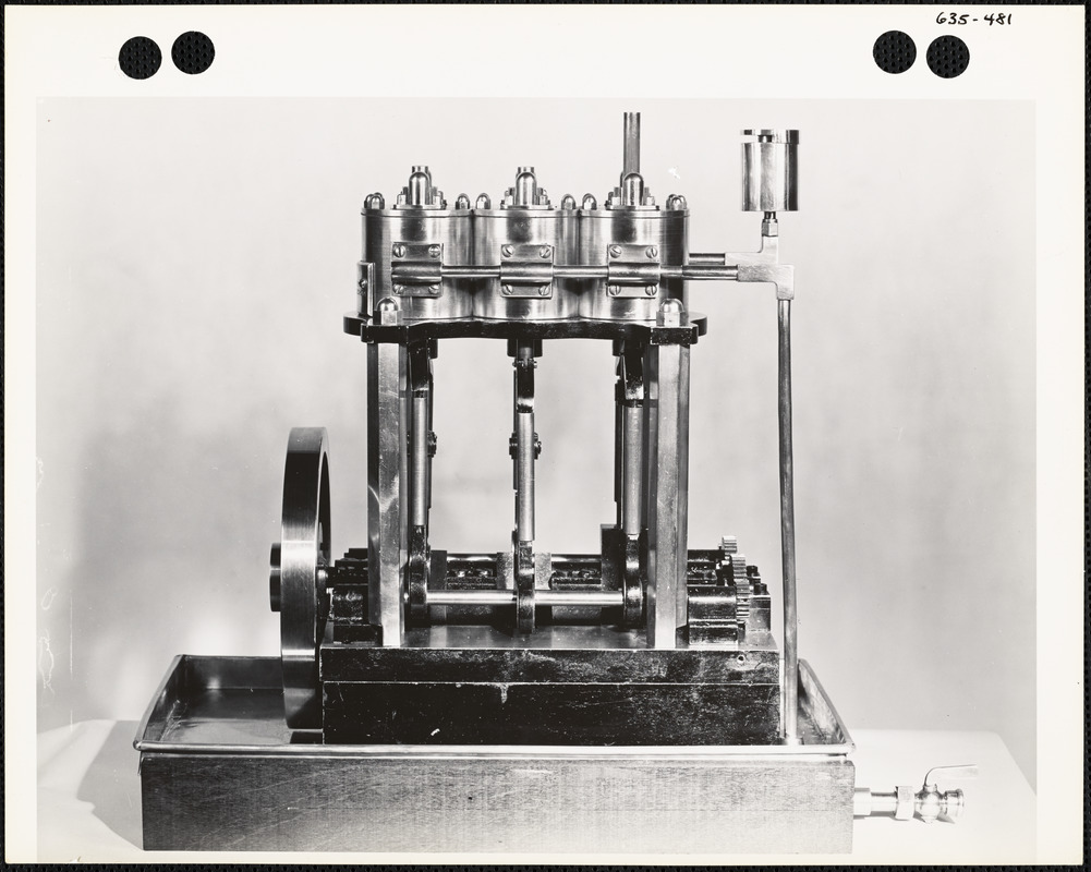 Working model of MacIntosh-Seymour Marine Steam Engine made by Watertown Arsenal Apprentice School