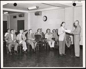 Man receiving award