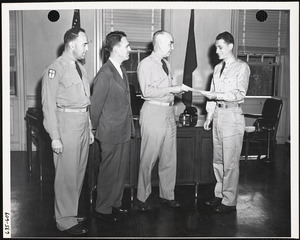 Man receiving award