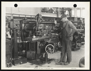 Student officer at seacoast shop