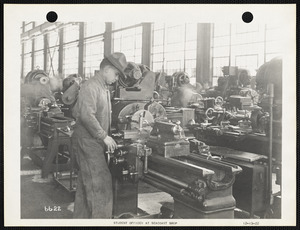 Student officer at seacoast shop