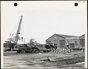 Outdoor exhibit of military vehicles