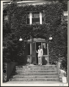 Brig. Gen. Detrick in front of building