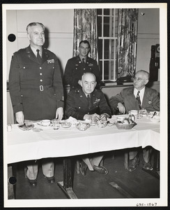 Col. Mesick and officers at luncheon
