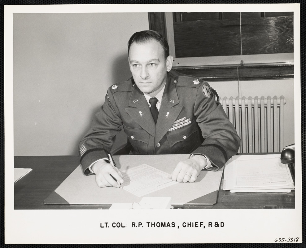 Lt. Col. R.P. Thomas, Chief, R & D