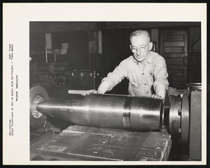 240 MM shell, installing base cover by use of horizontal press