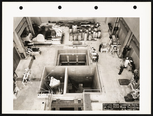 Aerial view looking east in the cold work building