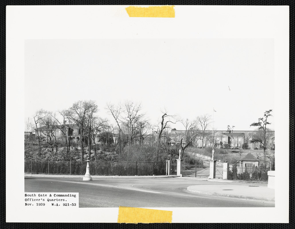 South gate and commanding officer's quarters