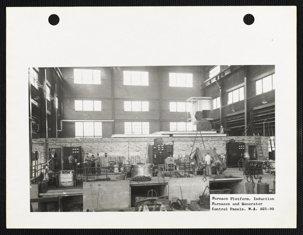 Furnace platform induction furnaces and generator control panels