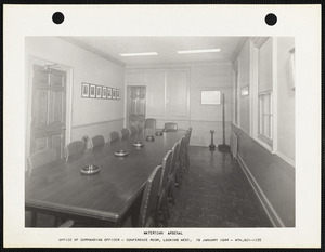 Office of commanding officer, conference room, looking west