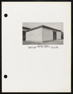 Concrete block tool house completed June 10 1942