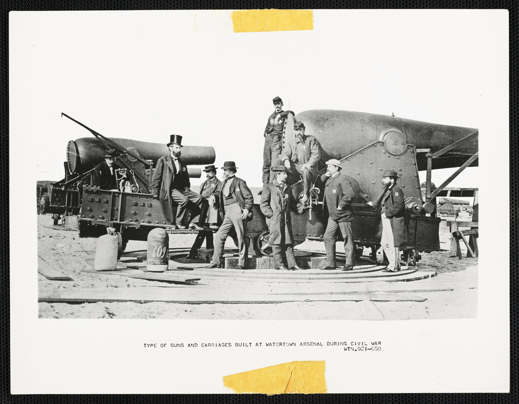 Type of guns and carriages built at Watertown Arsenal during the Civil War