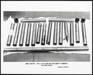 OMRO reactor, drill bits used on high density concrete