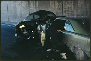 Accident under River St. overpass (9:05a.m.) on Storrow Drive