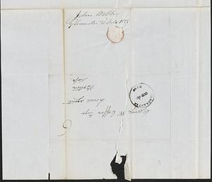 John Webber to George Coffin, 30 October 1833