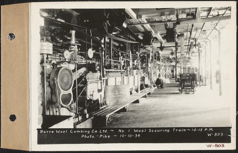 No. 1 wool scouring train, Barre Wool Combing Co., Barre, Mass., 12:15 ...