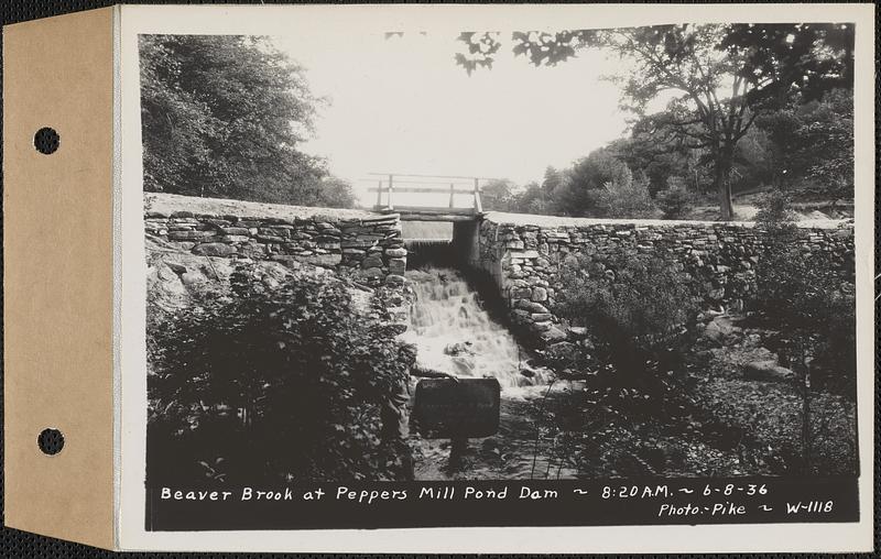 Beaver Brook at Pepper's mill pond dam, Ware, Mass., 820 AM, Jun. 8