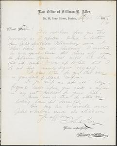 Letter from John D. Long to Zadoc Long, March 1, 1867