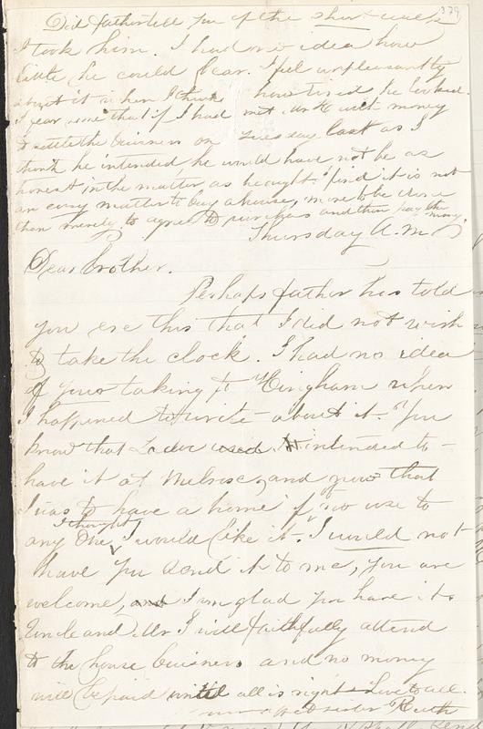 Letter from Ruth Ann B. Strout to John D. Long