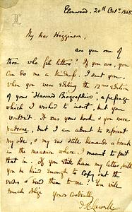 Handwritten letter from James Russell Lowell, 1868 October 20