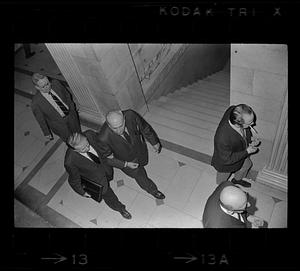 House Speaker David Bartley and well-wishers after favorable State House vote, Boston