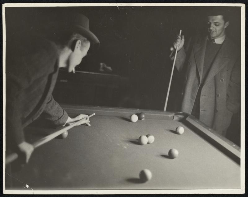 Hand-In-Hand with bowling and billiards. This fellow seems to have wound up behind the eight-ball.