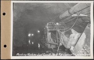 Contract No. 14, East Portion, Wachusett-Coldbrook Tunnel, West Boylston, Holden, Rutland, mucking machine, east tunnel, Shaft 2, Holden, Mass., Dec. 17, 1928