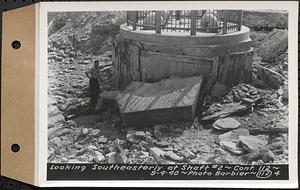 Contract No. 112, Spillway at Shaft 2 of Quabbin Aqueduct, Holden, looking southeasterly at Shaft 2, Holden, Mass., Sep. 4, 1940