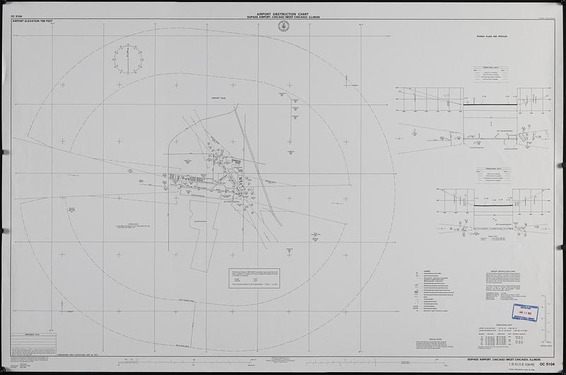 Airport obstruction chart, OC 5104, DuPage Airport, Chicago (west Chicago), Illinois