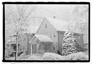 Snow covered house