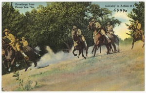 Greetings from Camp Lee, Va. Cavalry in action