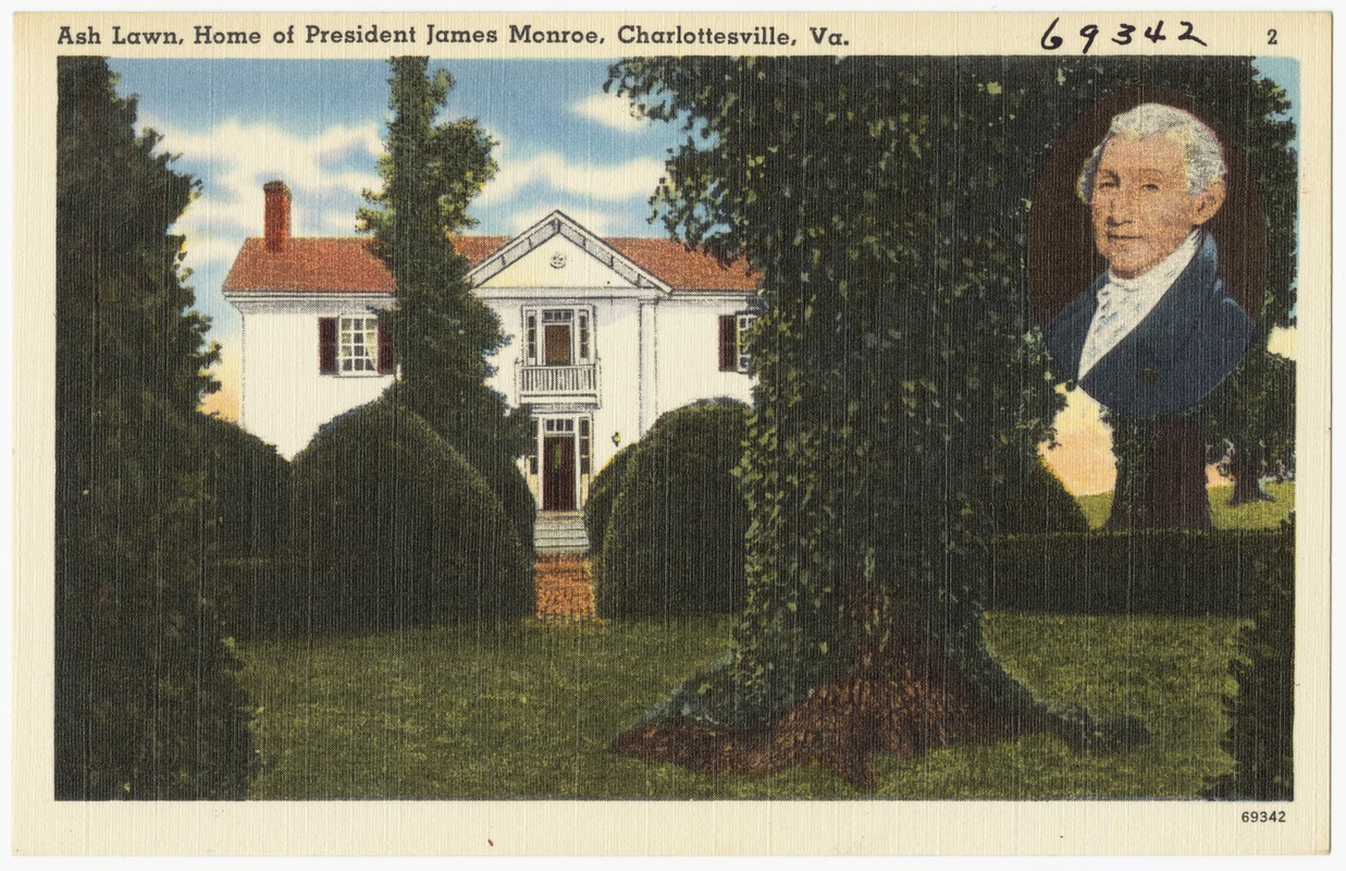 Vintage Brochure ASH LAWN CHARLOTTESVILLE IN OLD VIRGINIA Home of James Monroe 