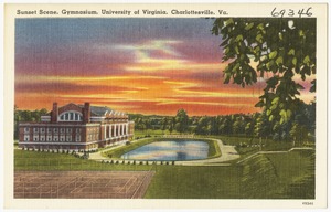 Sunset scene, gymnasium, University of Virginia, Charlottesville, Va.