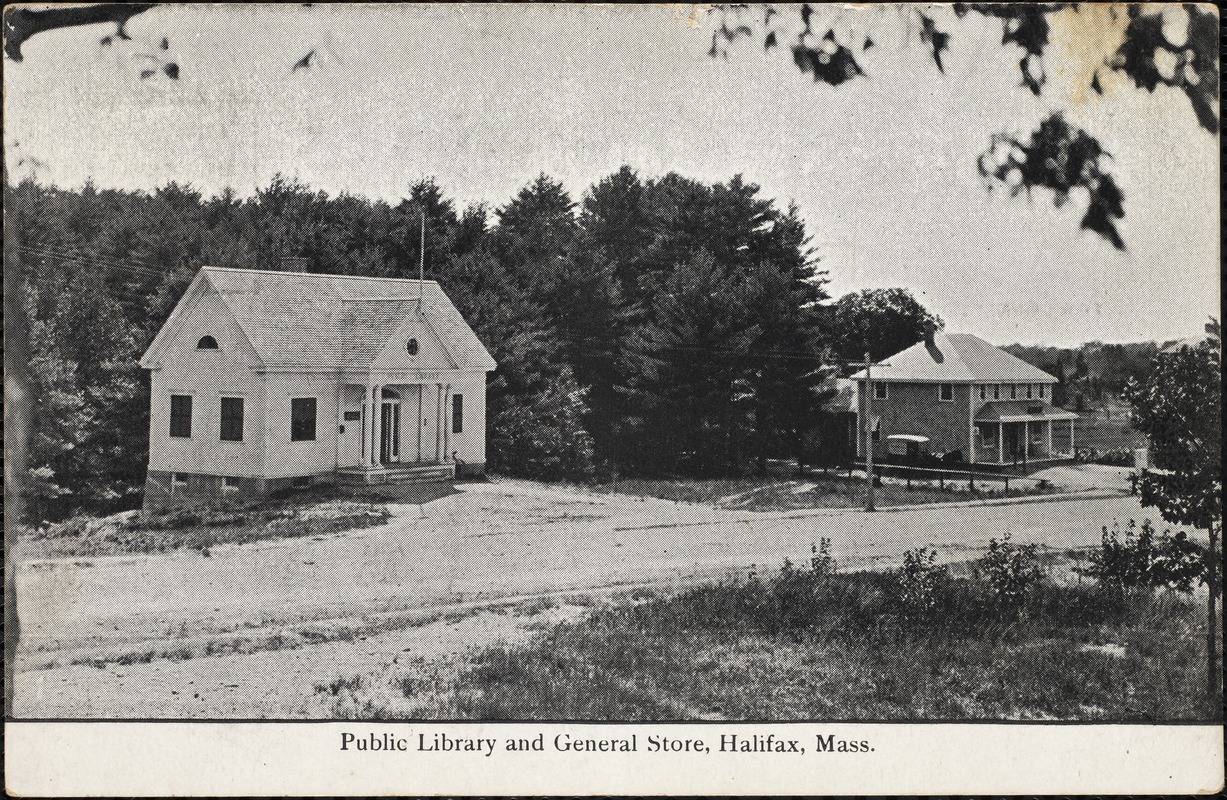 Public library and general store, Halifax, Mass.