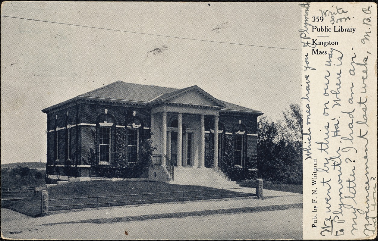 Public library, Kingston, Mass. Digital Commonwealth