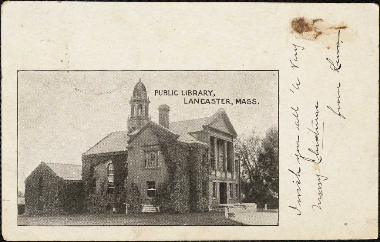 Public library, Lancaster, Mass. Digital Commonwealth
