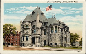 Memorial Hall, city library, Lowell, Mass.