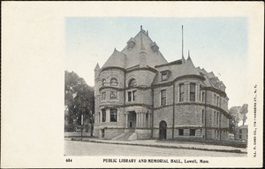 Public library and Memorial Hall, Lowell, Mass.