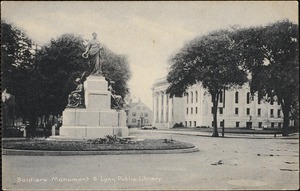 Soldiers Monument & Lynn Public Library