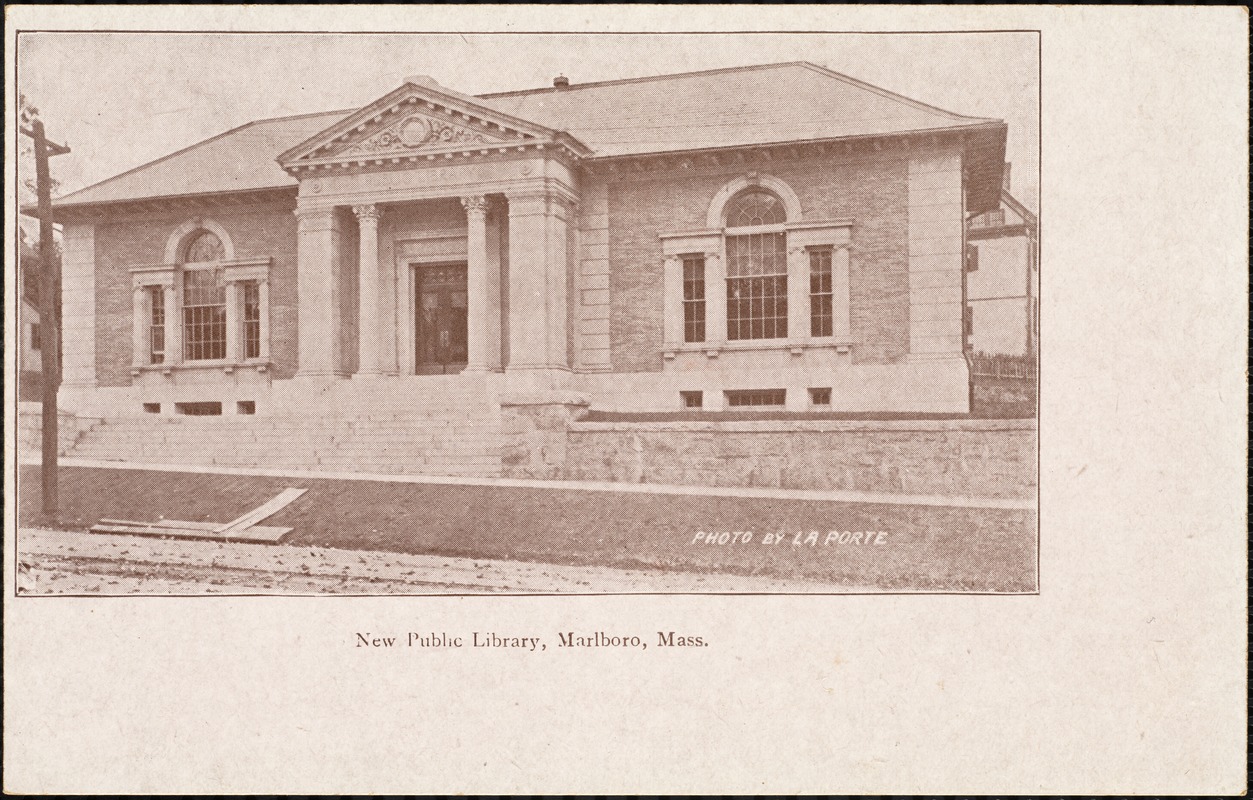 New public library, Marlboro, Mass. Digital Commonwealth