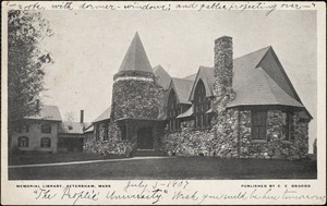 Memorial Library, Petersham, Mass.