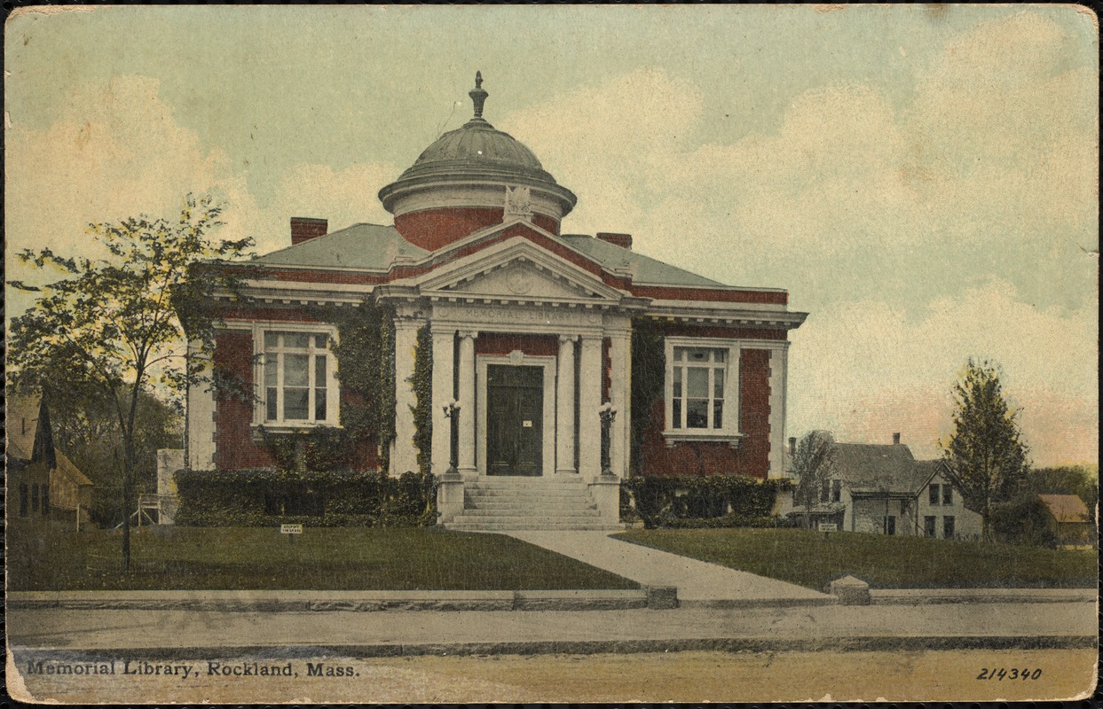 Memorial Library, Rockland, Mass.