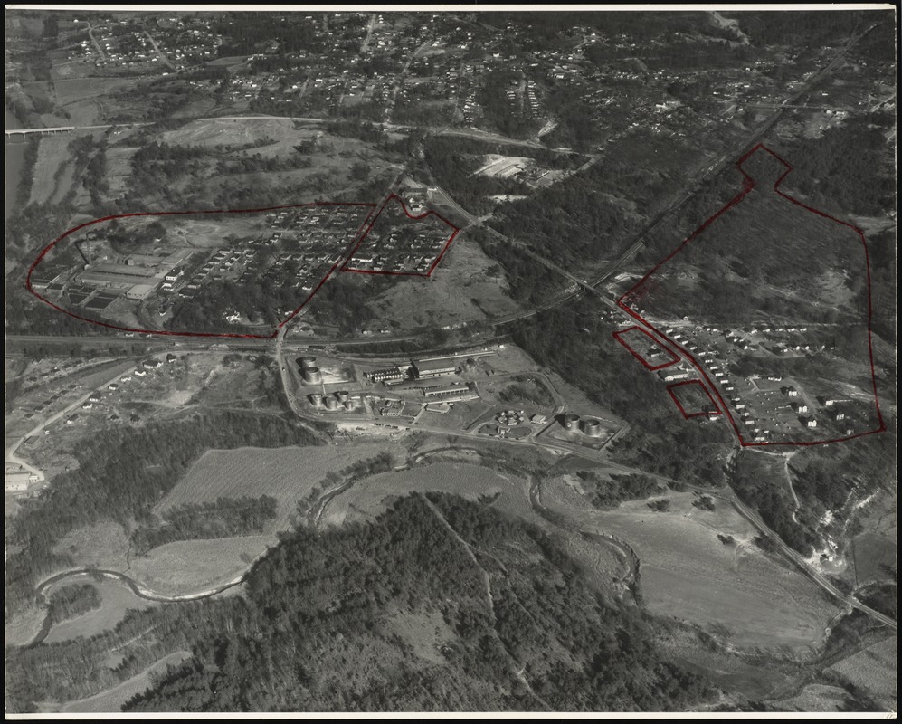 Aerial view of the Whittier Mills and surrounding countryside, Chattahoochee, Georgia [graphic]