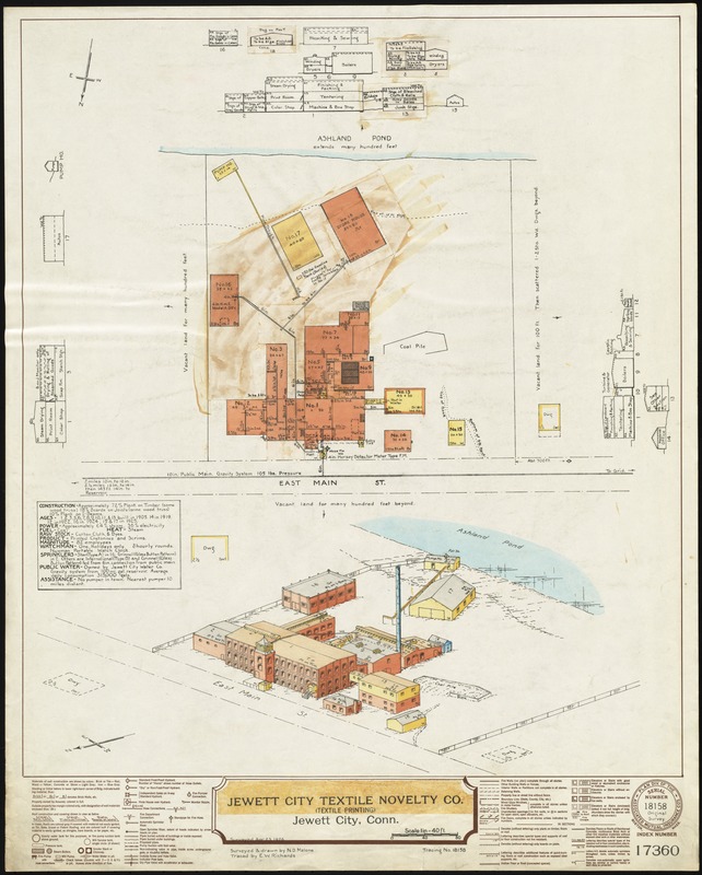 Jewett City Textile (Bleachery), Jewett City, Conn. [insurance map]