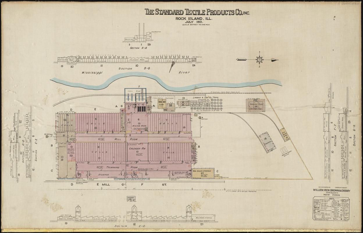 The Standard Textile Products Co., Inc., Rock Island, Ill. [insurance map]