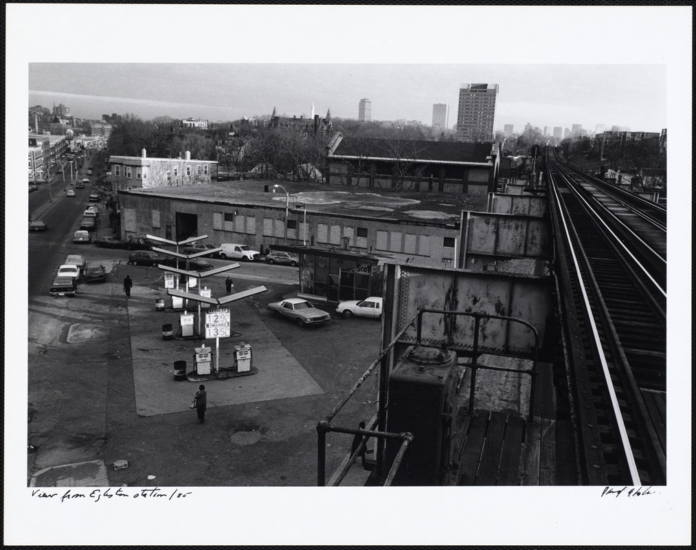 Egleston Station, view of Columbus Avenue + elevated track
