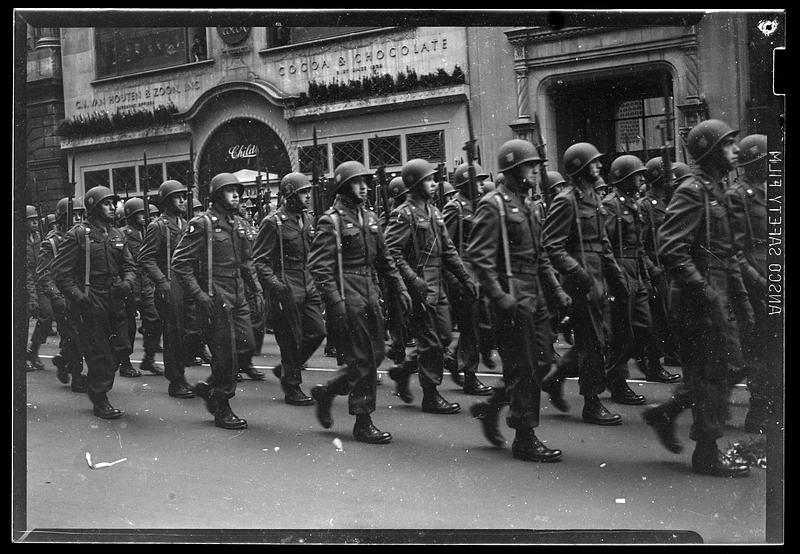 82nd Airborne Div. parade, Victory Park, 1946