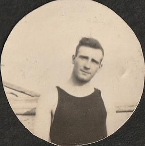 Arthur S. Graham swimming at Sandy Pond, West Yarmouth, Mass.