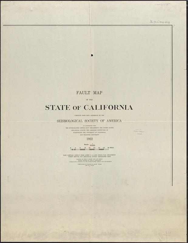 Fault map of the state of California