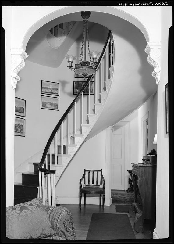 Gordon House, Salem interior, lower hall stairway Digital Commonwealth